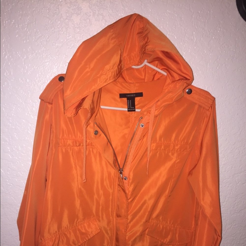 Bright orange hoodie